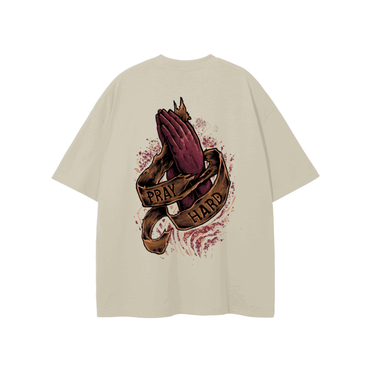 Pray Hard - T Shirt - Image 5