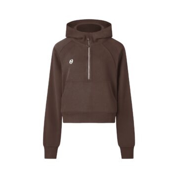 Iconic Woman's Cropped Half-Zip Hoodie