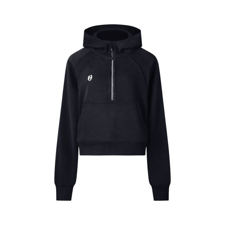 Iconic Cropped Half-Zip Hoodie - Image 2