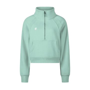 Iconic Cropped Half-Zip Sweatshirt
